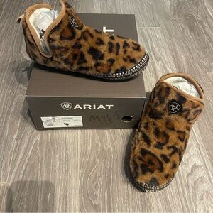 Ariat Brown Leopard Print Women's Slippers